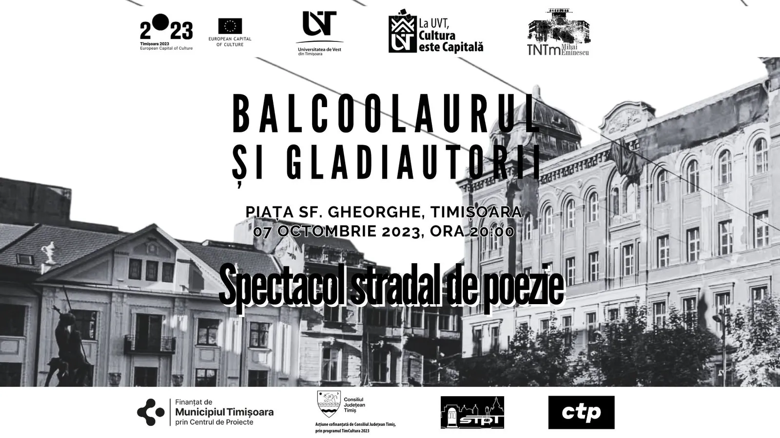 Balcoolaurul și gladiautorii - spectacol stradal de poezie