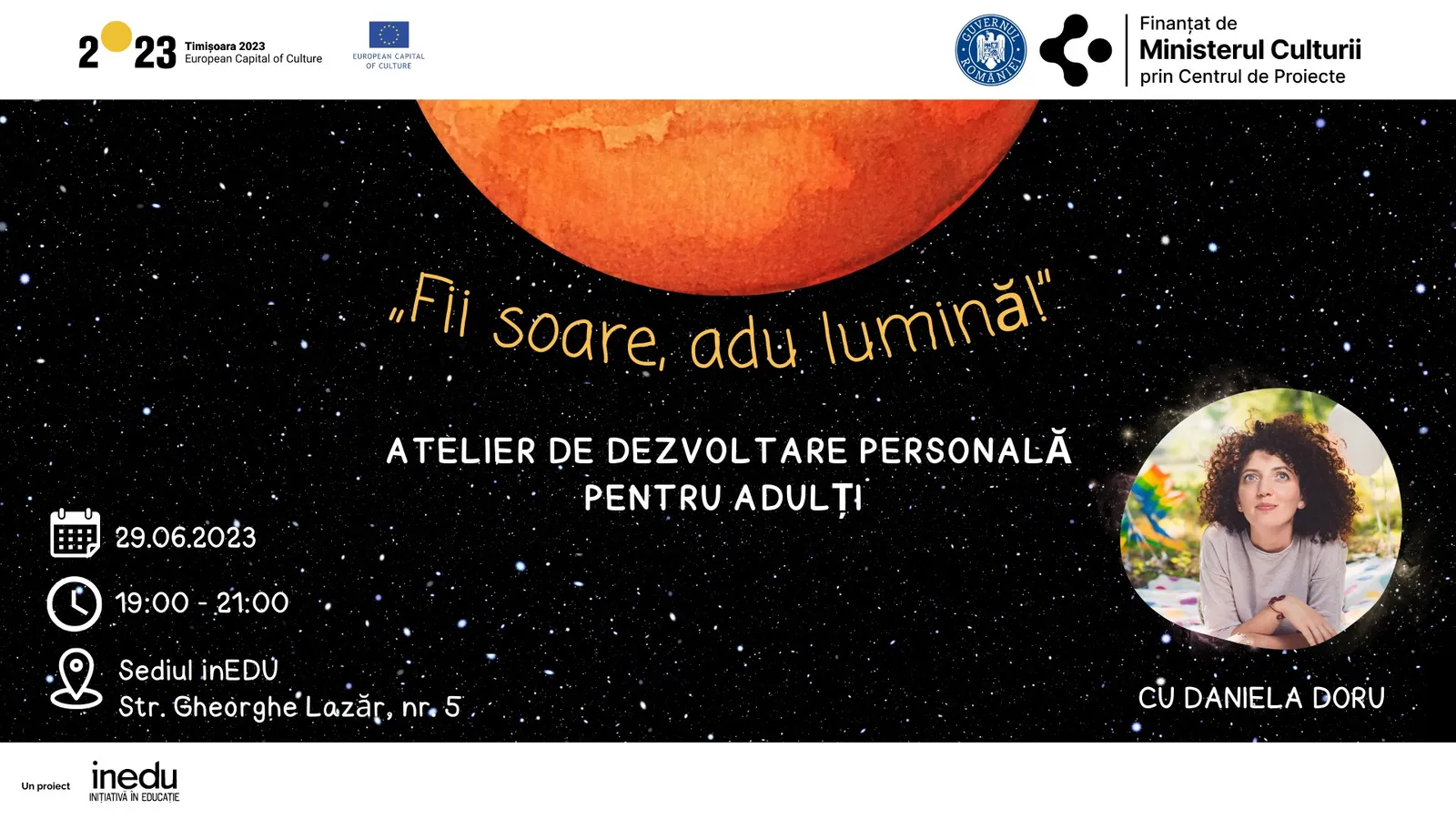 Fii soare, adu lumină - atelier de dezvoltare personală pentru adulți