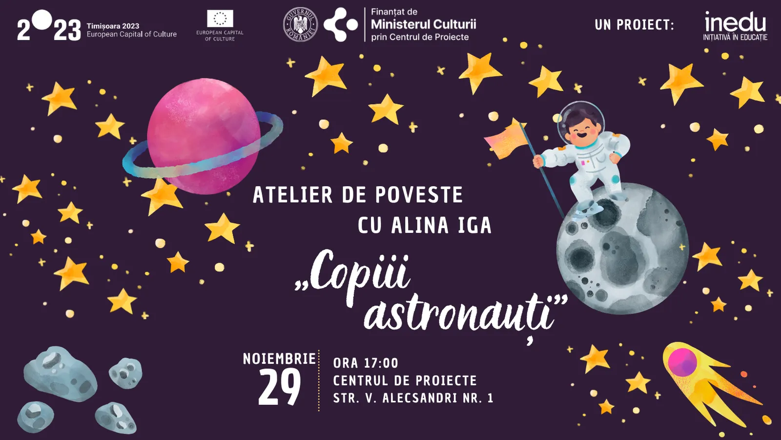 Copiii astronauți – atelier de poveste pentru copii