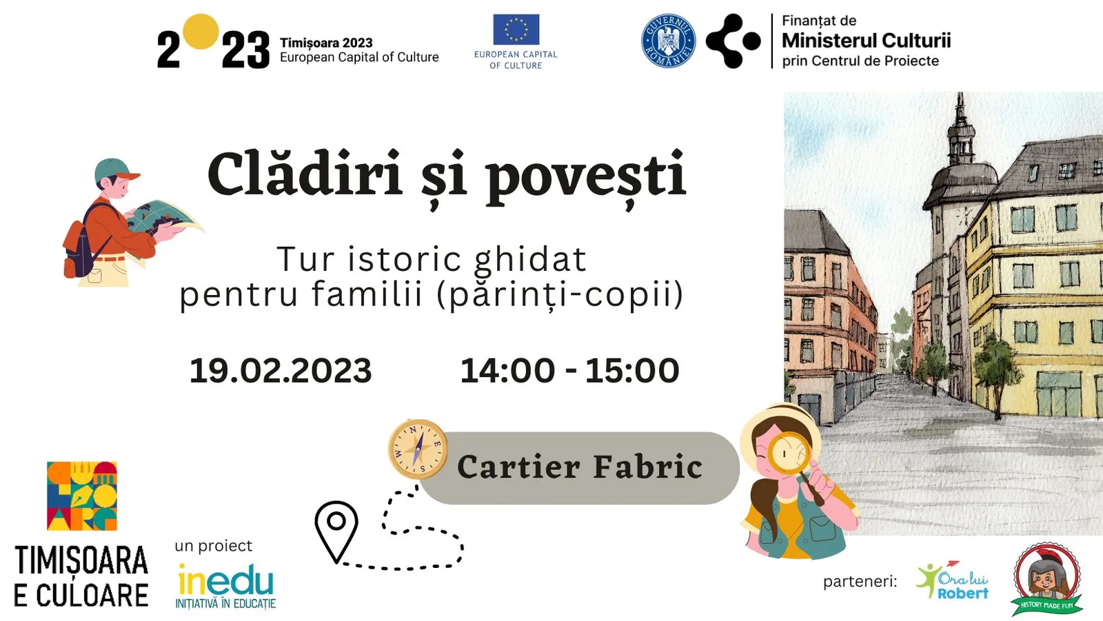 Clădiri și povești - tur istoric pentru familii