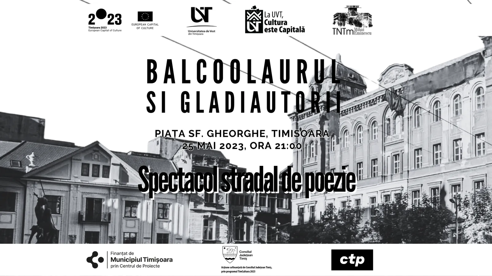 Spectacol stradal de poezie Balcoolaurul și gladiautorii 