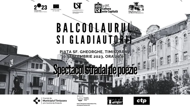 Spectacol stradal de poezie Balcoolaurul și gladiautorii