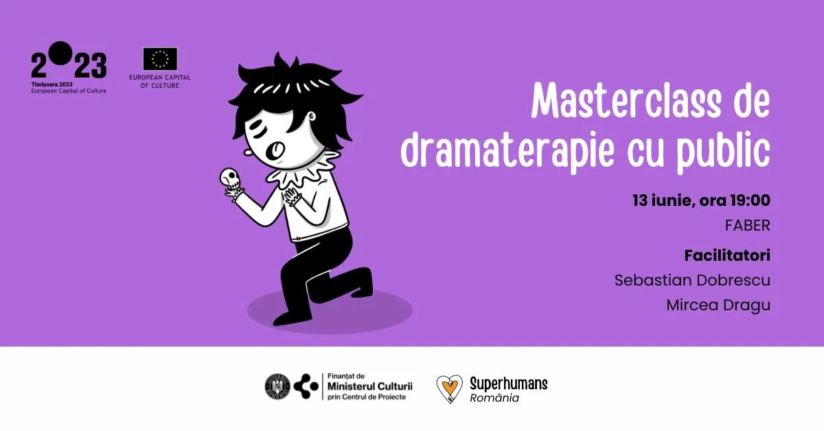 Masterclass de dramaterapie cu public